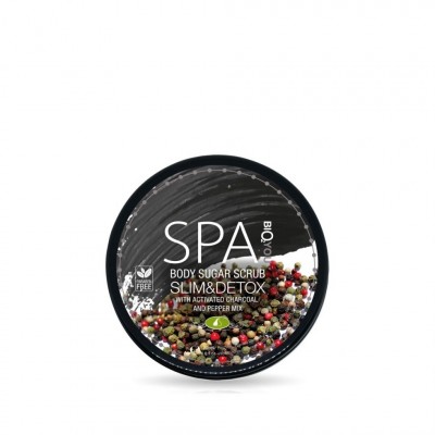 Sugar Scrub With Activated Charcoal And Pepper Mix “DETOX”,  200 ml